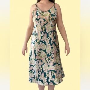 Oscar de la Renta Paisley Slip Dress